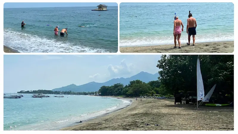 Pemuteran beach with white sand beach, place for relaxing and snorkeling short drive from celukan bawang